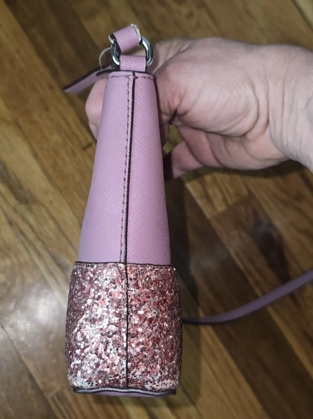 Kate Spade Pink Sparkly Saffiano Leather Crossbody